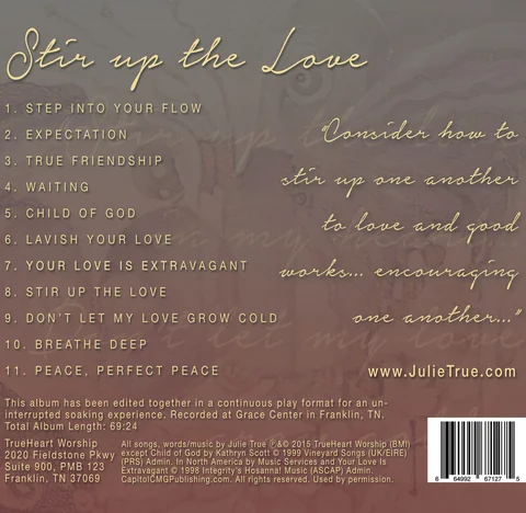 Stir up the Love: Live Soaking Worship Music – Julie True – Bild 1