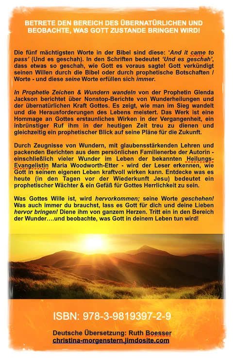 Wandeln in Prophetie, Zeichen & Wundern – Bild 1