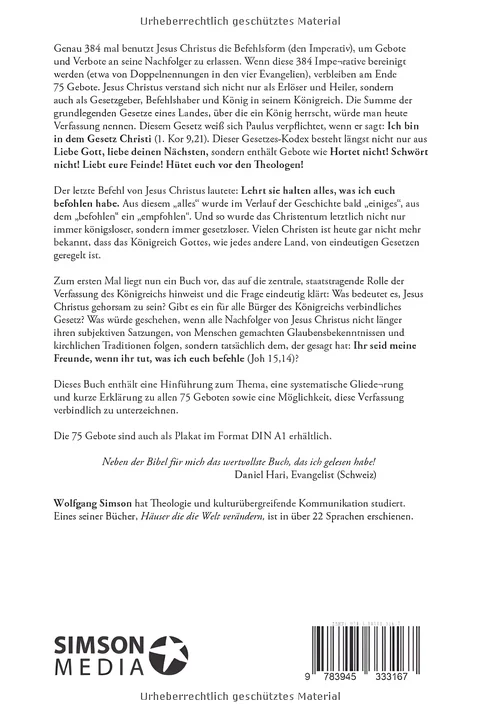 Die Verfassung des Königreichs: Die 75 Gebote von Jesus Christus – Bild 1