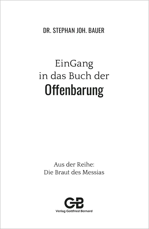 Coverbild: EinGang in das Buch der Offenbarung