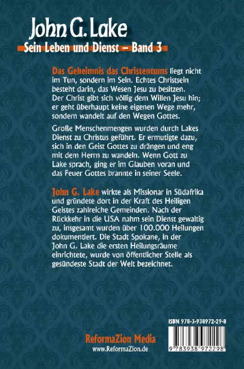 Rückseite: Völlige Hingabe an Gott